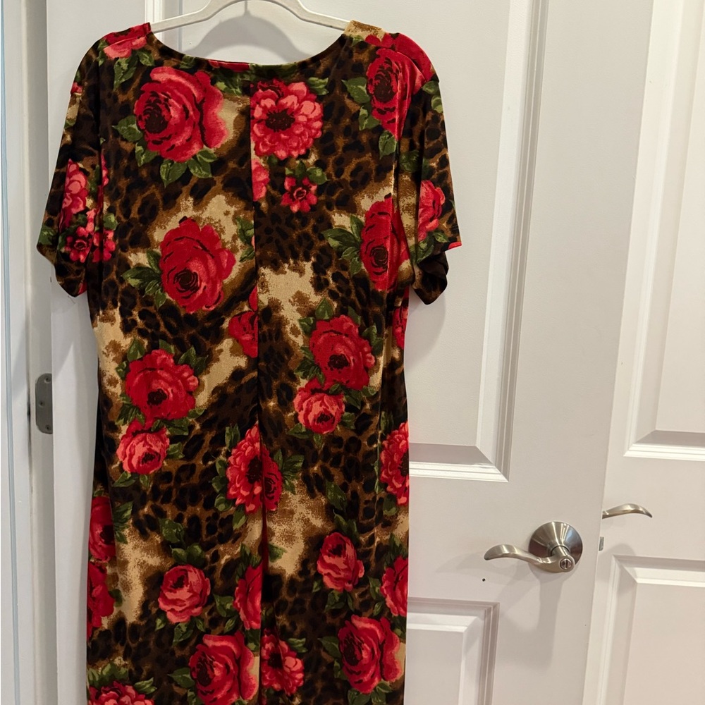 Floral Leopard Print Dress